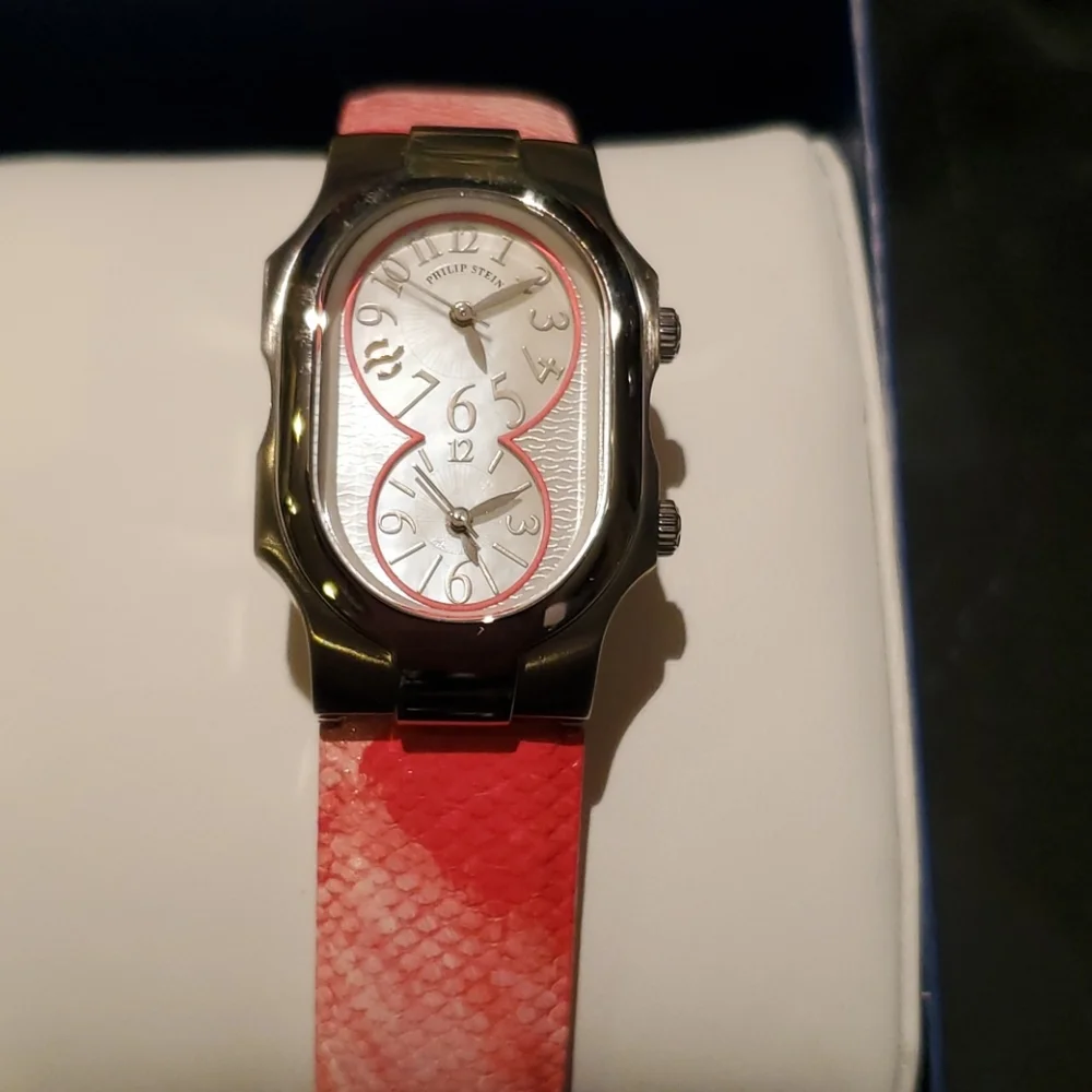 Philip stein host pick  sig small gorgeous dual time firm lowered 650 watch